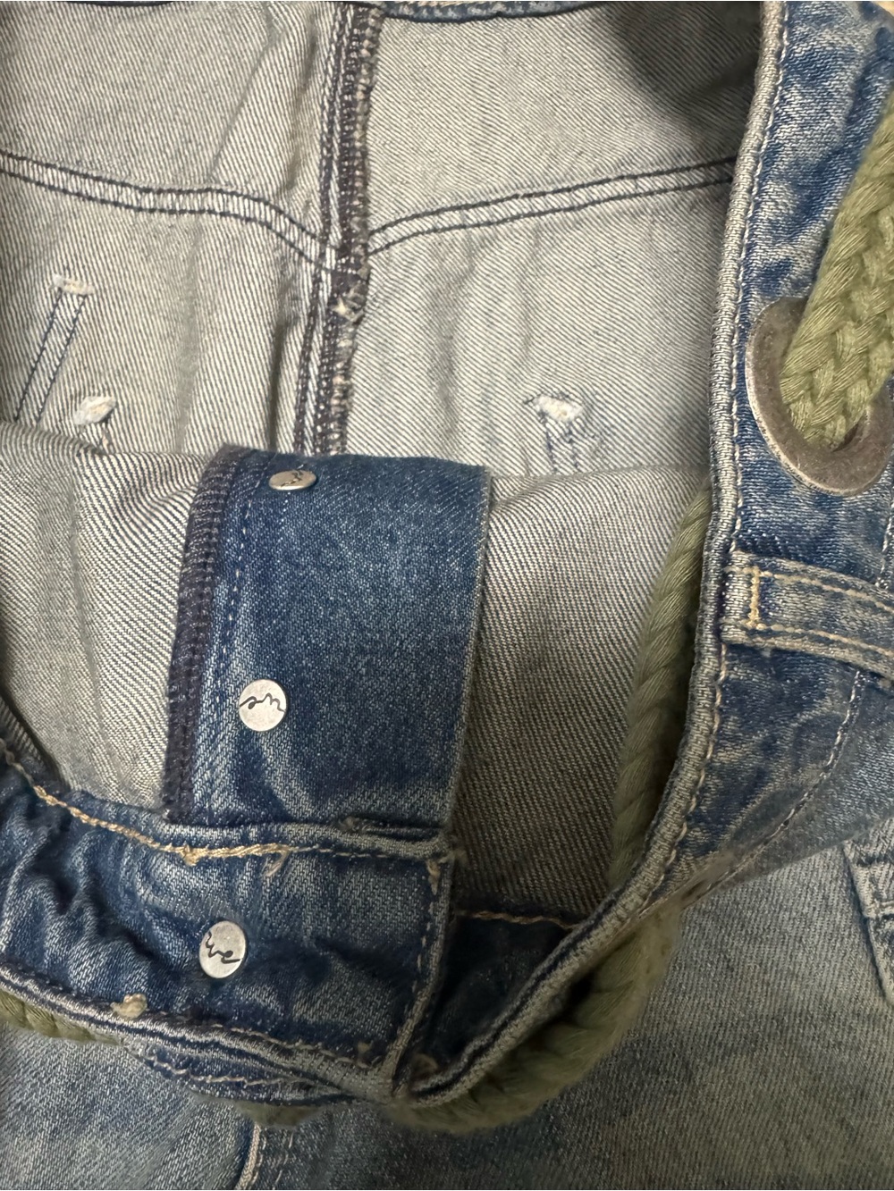 Free People We The Free Moxie Barrel Shorts Truest Blue $128 Size 32 NWOT - Picture 9 of 12
